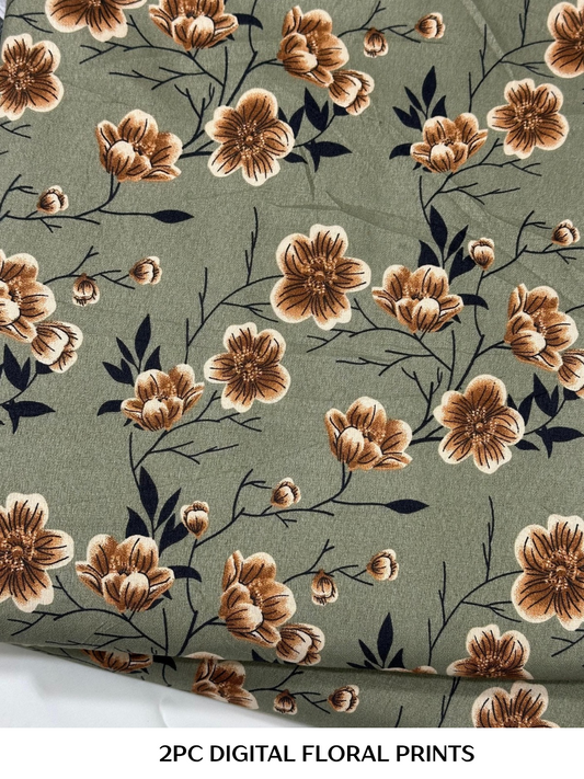 2PC Digital Floral Print