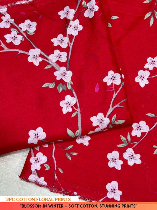 2PC Winter Floral Print