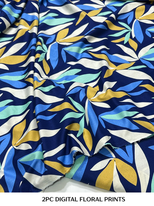 2PC Digital Floral Print