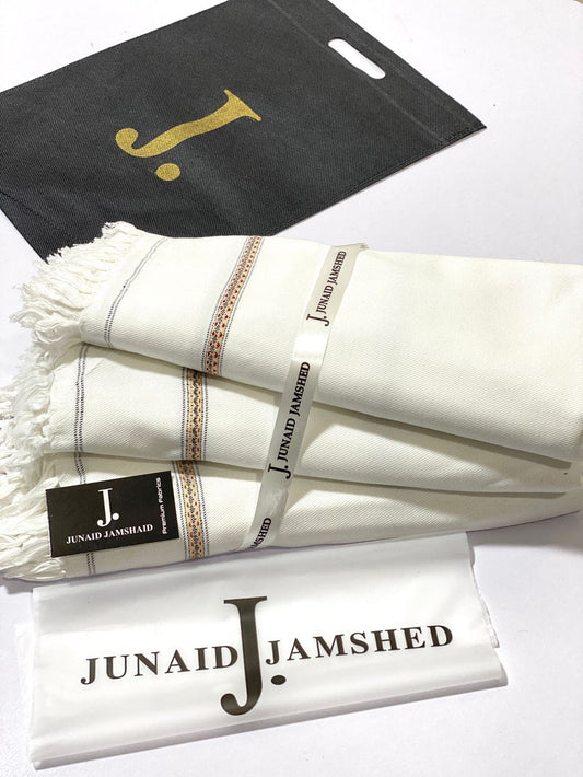 J. GENTS WOOL SHAWL WHITE