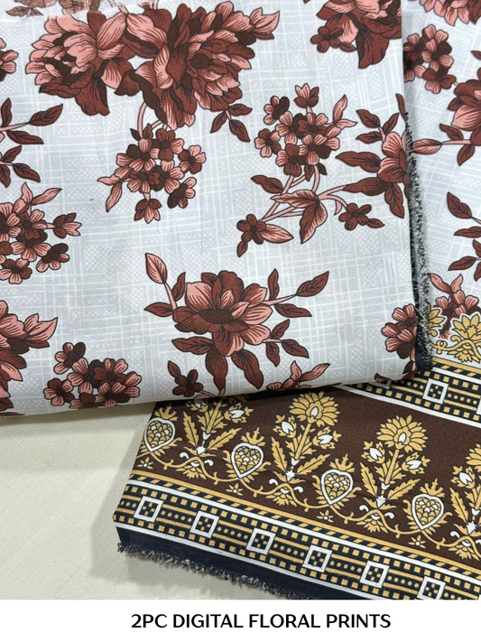 2PC Digital Floral Print