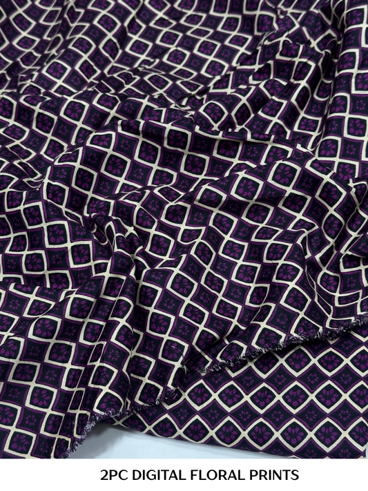 2PC Digital Floral Print
