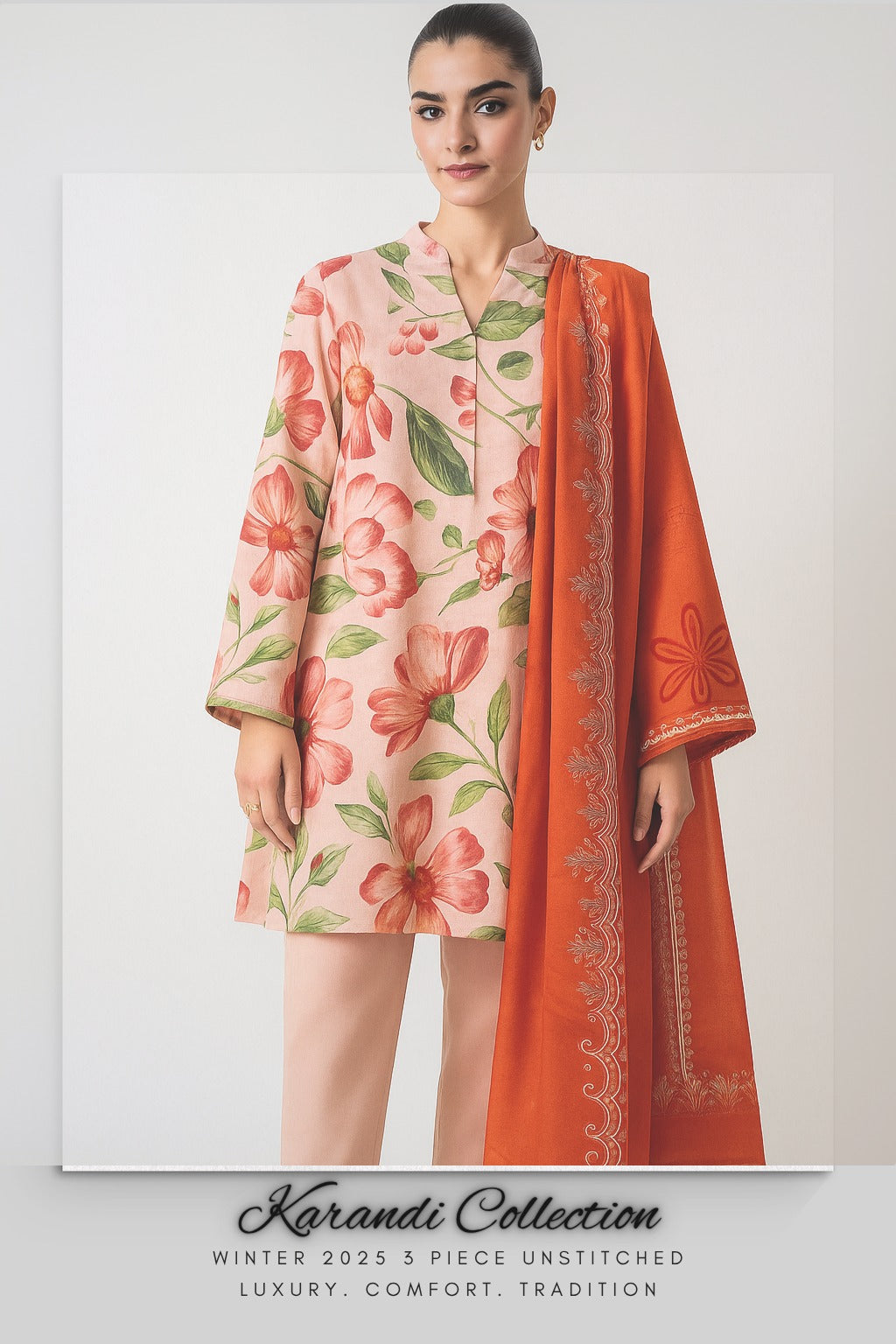 Karandi Unstitched 3 Piece